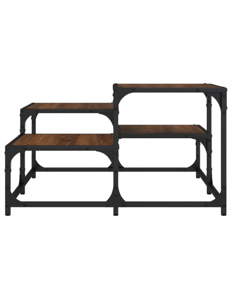 Tavolino da Salotto Rovere Marrone 68x68x40cm Legno Multistrato