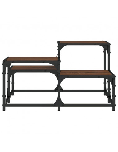 Tavolino da Salotto Rovere Marrone 68x68x40cm Legno Multistrato