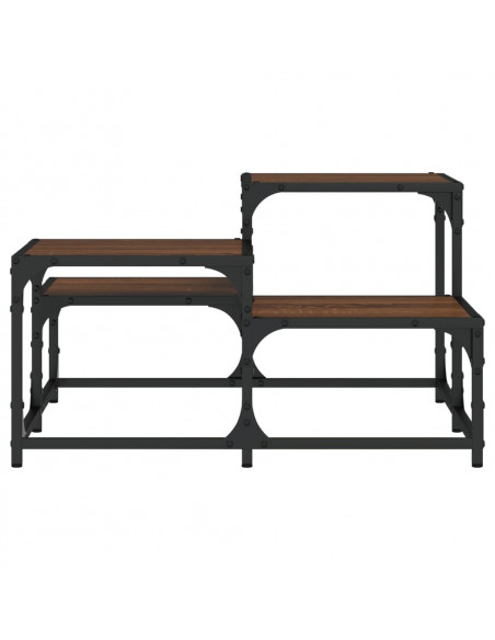 Tavolino da Salotto Rovere Marrone 68x68x40cm Legno Multistrato