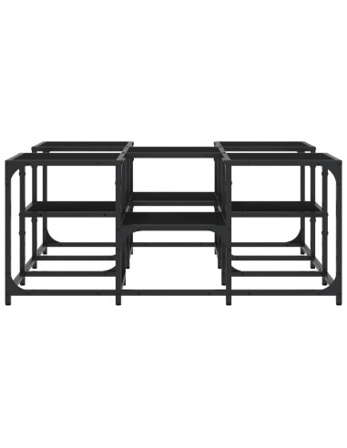 Tavolino da Salotto Nero 91x91x40 cm in Legno Multistrato