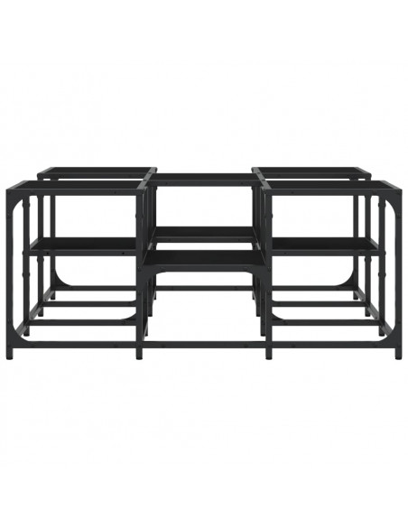 Tavolino da Salotto Nero 91x91x40 cm in Legno Multistrato