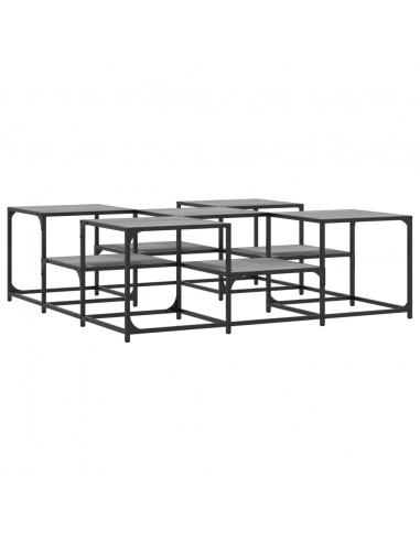 Tavolino Salotto Grigio Sonoma 121x121x40 cm Legno Multistrato