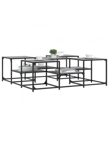 Tavolino Salotto Grigio Sonoma 121x121x40 cm Legno Multistrato