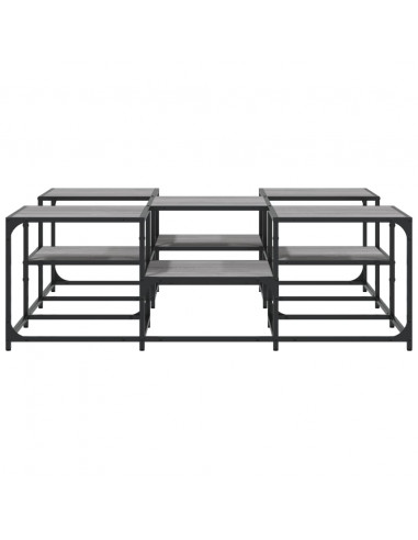 Tavolino Salotto Grigio Sonoma 121x121x40 cm Legno Multistrato