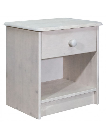 Comodino 41x30x42 cm in Legno Massello di Pino