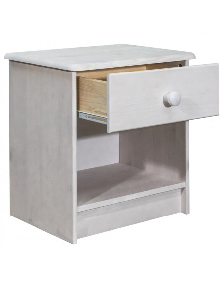 Comodino 41x30x42 cm in Legno Massello di Pino