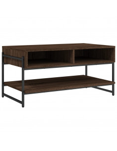 Tavolino da Salotto Rovere Marrone 90x50x45cm Legno Multistrato 2