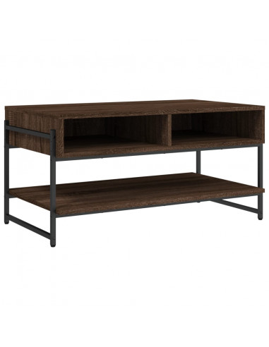 Tavolino da Salotto Rovere Marrone 90x50x45cm Legno Multistrato