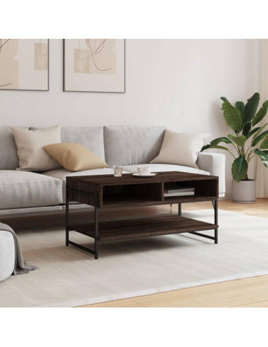 Tavolino da Salotto Rovere Marrone 90x50x45cm Legno Multistrato