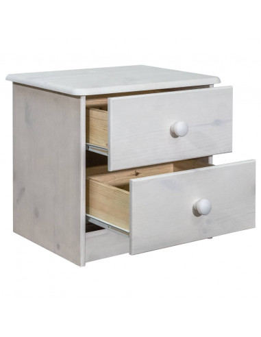 Comodino 43x34x40 cm in Legno Massello di Pino