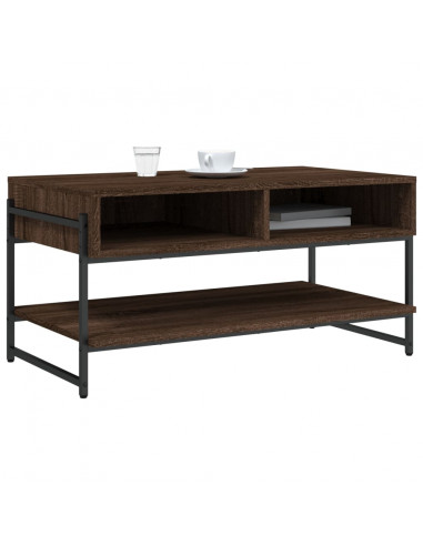 Tavolino da Salotto Rovere Marrone 90x50x45cm Legno Multistrato