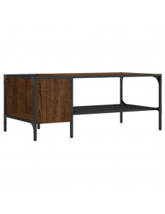 Tavolino Salotto Ripiano Rovere Marrone 100x51x40cm Multistrato 2