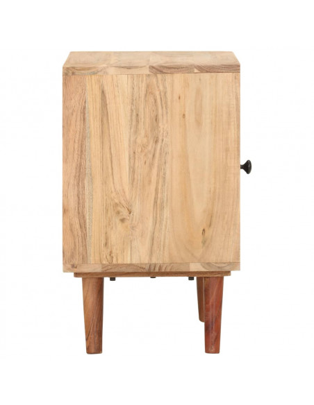 Comodino 40x30x50 cm in Legno Massello di Acacia