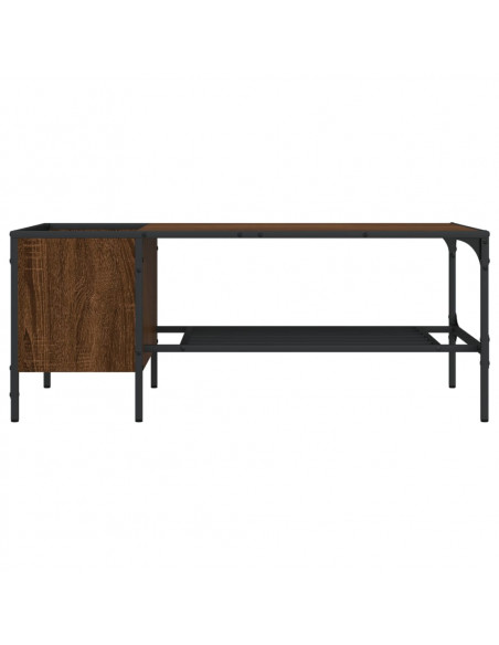 Tavolino Salotto Ripiano Rovere Marrone 100x51x40cm Multistrato
