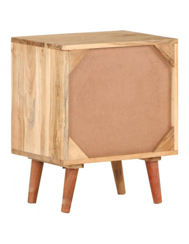 Comodino 40x30x50 cm in Legno Massello di Acacia