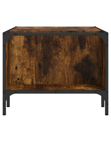 Tavolino Salotto Ripiano Rovere Fumo 100x51x40cm Multistrato