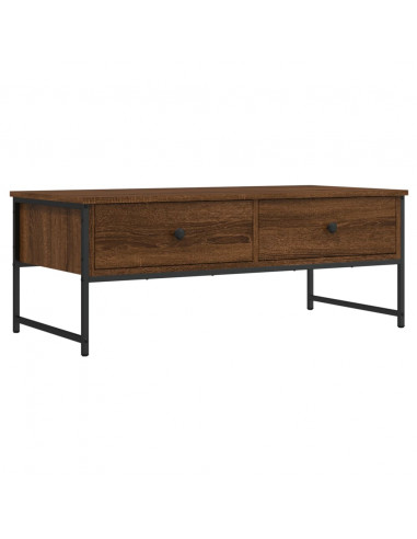 Tavolino Salotto Rovere Marrone 101x49x39,5cm Legno Multistrato