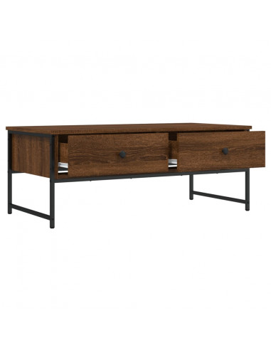 Tavolino Salotto Rovere Marrone 101x49x39,5cm Legno Multistrato