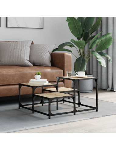 Tavolino da Salotto Rovere Sonoma 68x68x40 cm Legno Multistrato