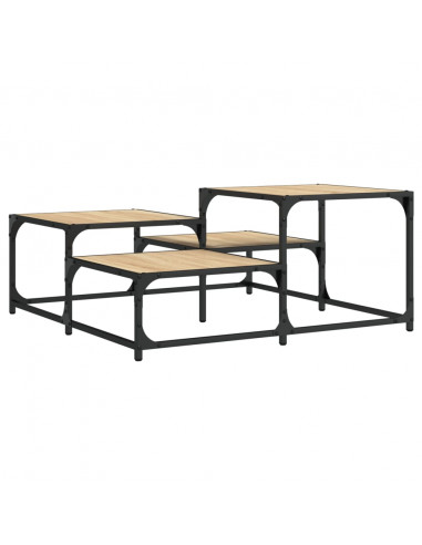 Tavolino Salotto Rovere Sonoma 87,5x87,5x40cm Legno Multistrato