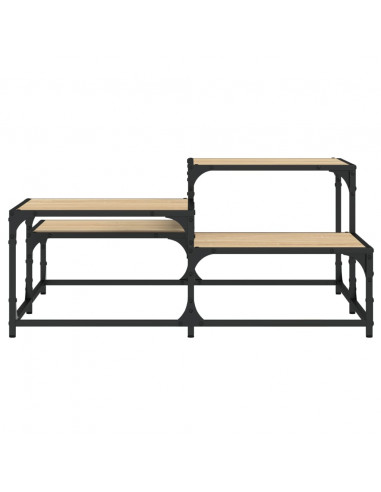 Tavolino Salotto Rovere Sonoma 87,5x87,5x40cm Legno Multistrato