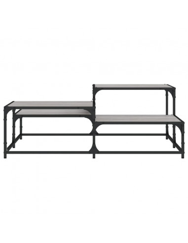 Tavolino Salotto Grigio Sonoma 107x107x40 cm Legno Multistrato