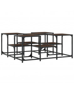 Tavolino da Salotto Rovere Marrone 91x91x40cm Legno Multistrato 2