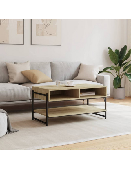 Tavolino da Salotto Rovere Sonoma 90x50x45 cm Legno Multistrato