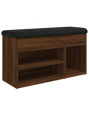 Panca per Scarpe Rovere Marrone 82x32x45,5 cm Legno Multistrato