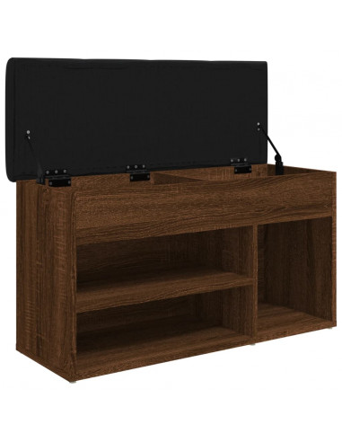 Panca per Scarpe Rovere Marrone 82x32x45,5 cm Legno Multistrato