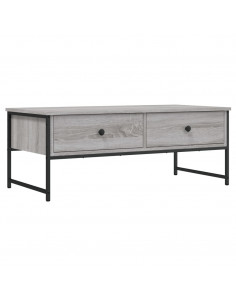 Tavolino Salotto Grigio Sonoma 101x49x39,5 cm Legno Multistrato 2