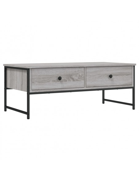 Tavolino Salotto Grigio Sonoma 101x49x39,5 cm Legno Multistrato