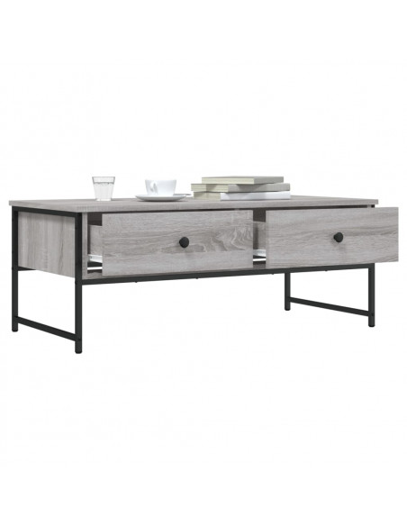 Tavolino Salotto Grigio Sonoma 101x49x39,5 cm Legno Multistrato