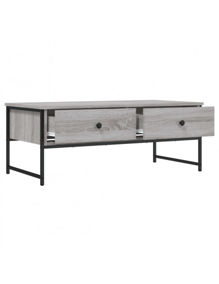 Tavolino Salotto Grigio Sonoma 101x49x39,5 cm Legno Multistrato