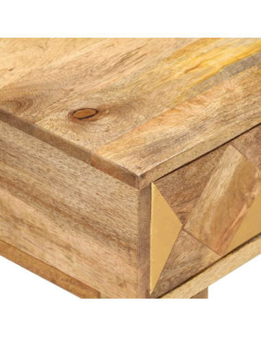 Comodino 40x30x58 cm in Legno Massello di Mango