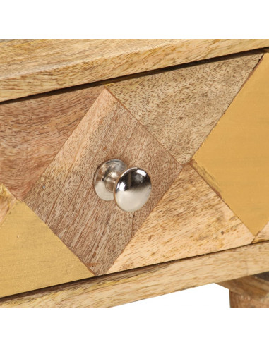 Comodino 40x30x58 cm in Legno Massello di Mango