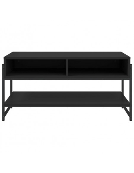 Tavolino da Salotto Nero 90x50x45 cm in Legno Multistrato