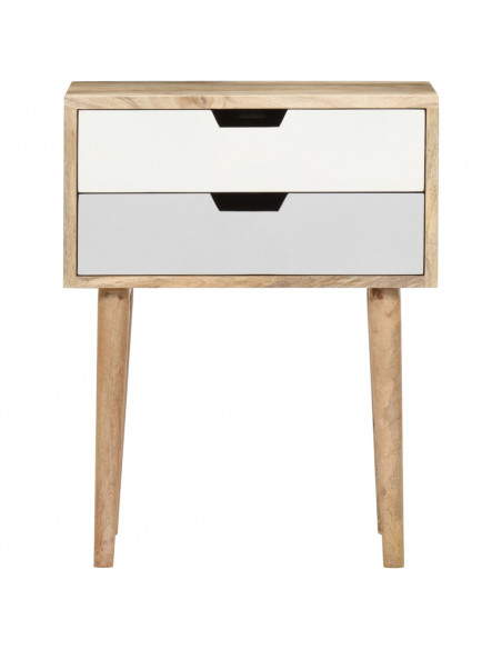 Comodino 47x35x59 cm in Legno Massello di Mango