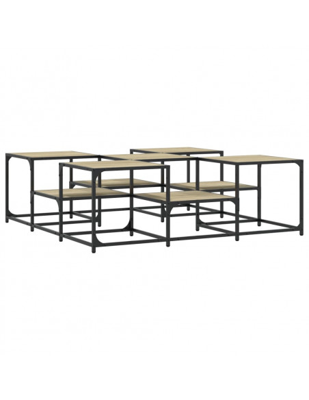 Tavolino Salotto Rovere Sonoma 121x121x40 cm Legno Multistrato