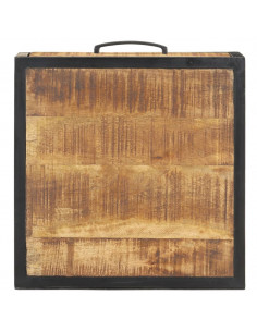Comodino 40x40x35 cm in Legno di Mango Grezzo 2