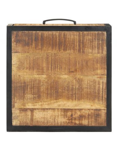 Comodino 40x40x35 cm in Legno di Mango Grezzo