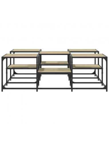 Tavolino Salotto Rovere Sonoma 121x121x40 cm Legno Multistrato