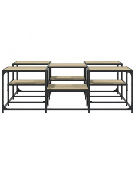 Tavolino Salotto Rovere Sonoma 121x121x40 cm Legno Multistrato