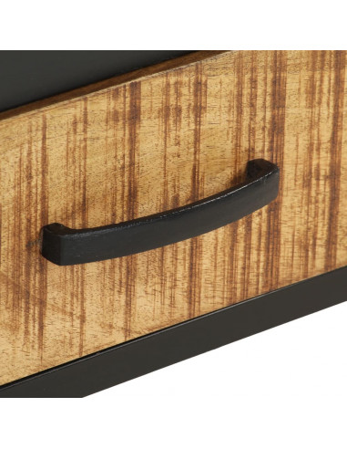 Comodino 40x40x35 cm in Legno di Mango Grezzo