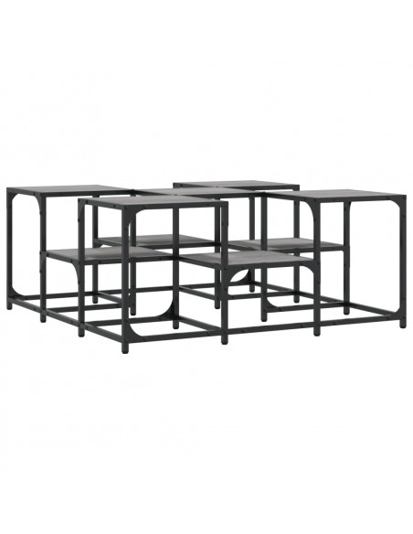Tavolino da Salotto Grigio Sonoma 91x91x40 cm Legno Multistrato