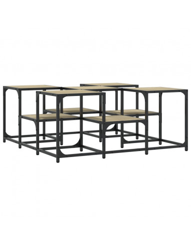 Tavolino da Salotto Rovere Sonoma 91x91x40 cm Legno Multistrato