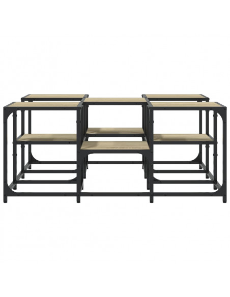 Tavolino da Salotto Rovere Sonoma 91x91x40 cm Legno Multistrato