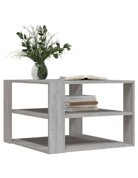 Tavolino Salotto Grigio Sonoma 59,5x59,5x40cm Legno Multistrato