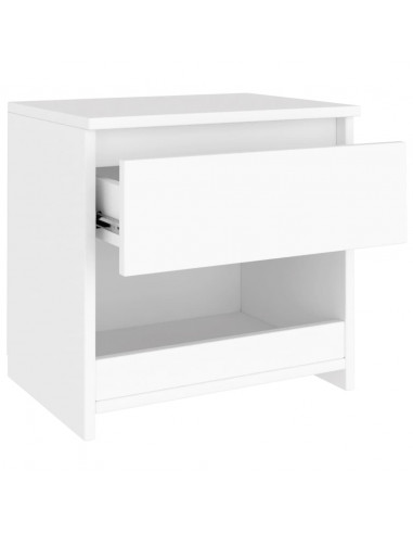 Comodini 2 pz Bianco 40x30x39 cm in Legno Ingegnerizzato