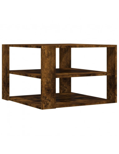 Tavolino Salotto Rovere Fumo 59,5x59,5x40 cm Legno Multistrato